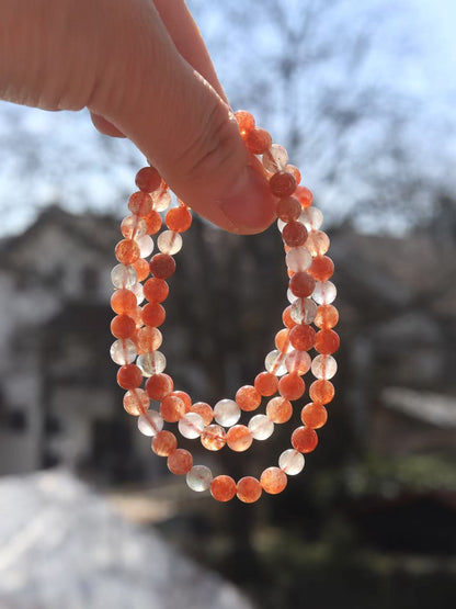 Arusha Sonnenstein dreifach Wickelarmband  6 mm