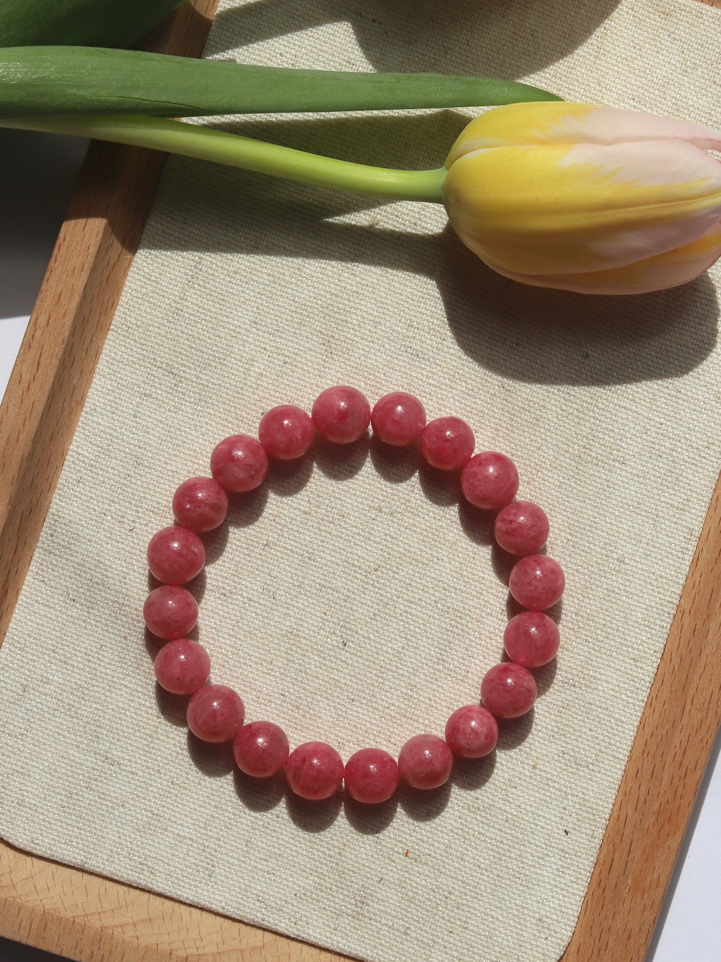 Rhodonit-Armband  9mm| Natürlich & emotional stärkend